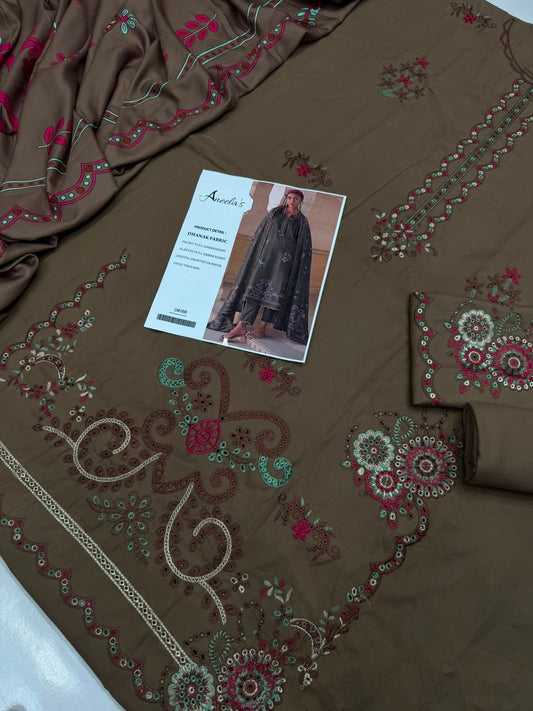 Dhanak 3PC – Heavy Embroidered Collection