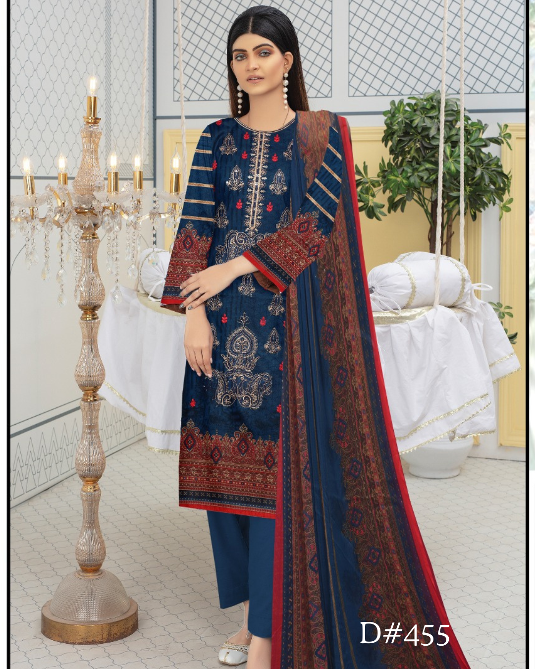 PRINTED LAWN 3 PC (FRONT EMBROIDED)