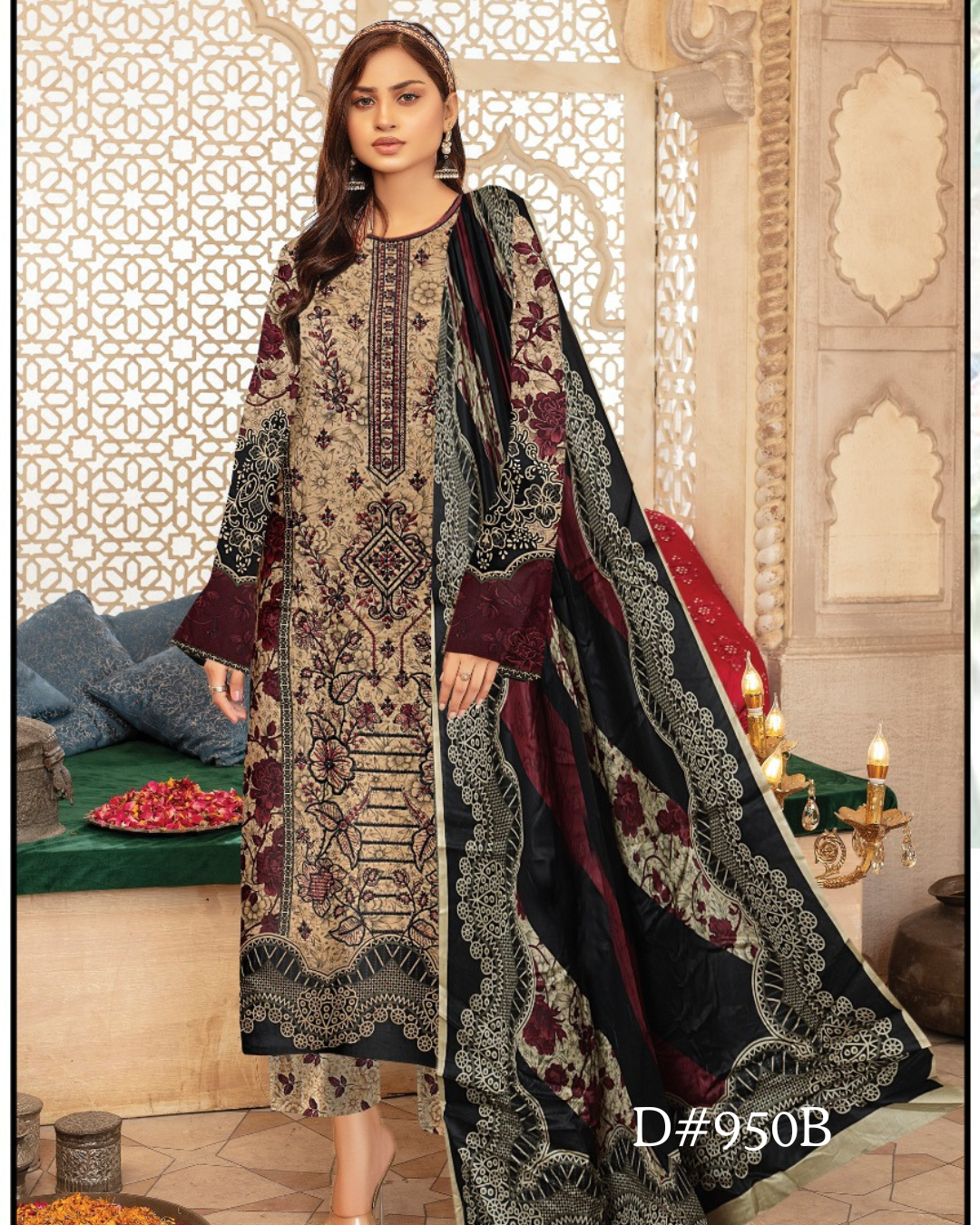 PRINTED LAWN 3 PC (FRONT EMBROIDED)