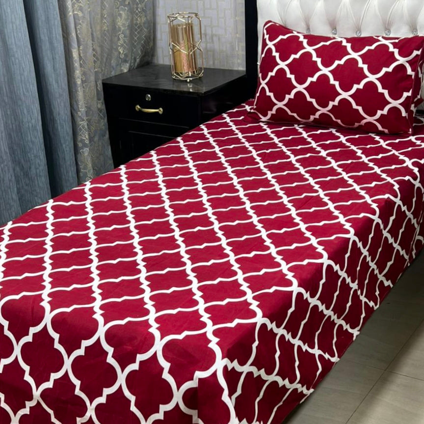 Crystal Cotton Single Bedsheet Design 106