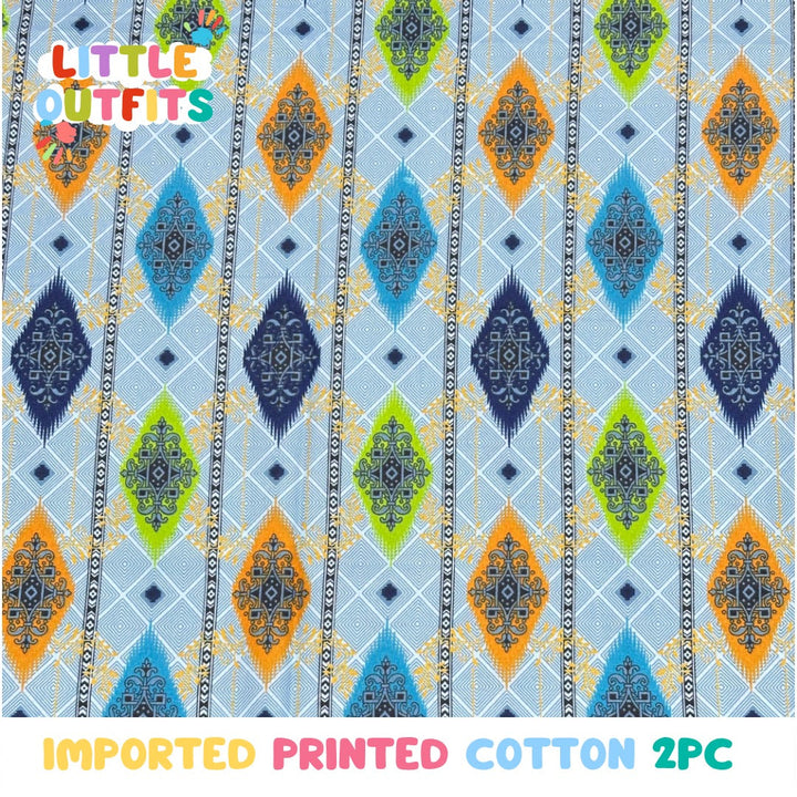 Imported Cotton 2PC Unstitched for Girls