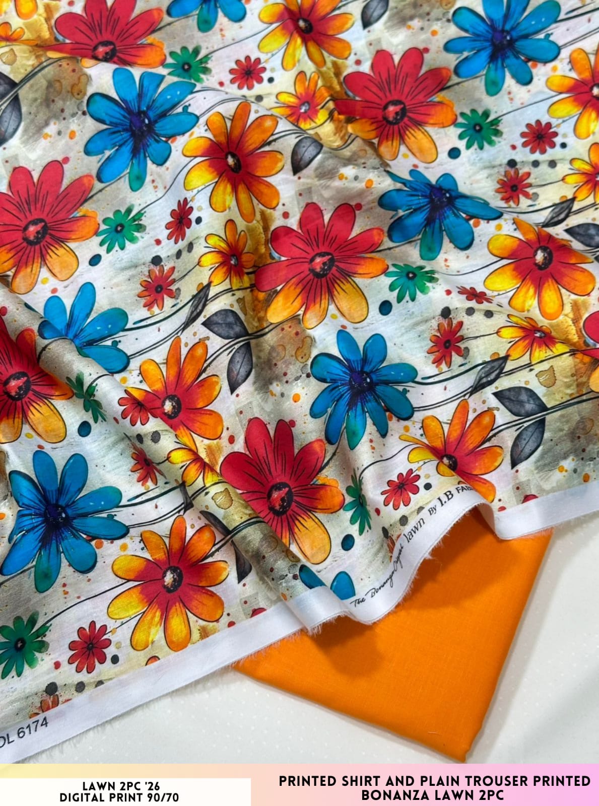 Bonanza Satrangi Lawn 2PC