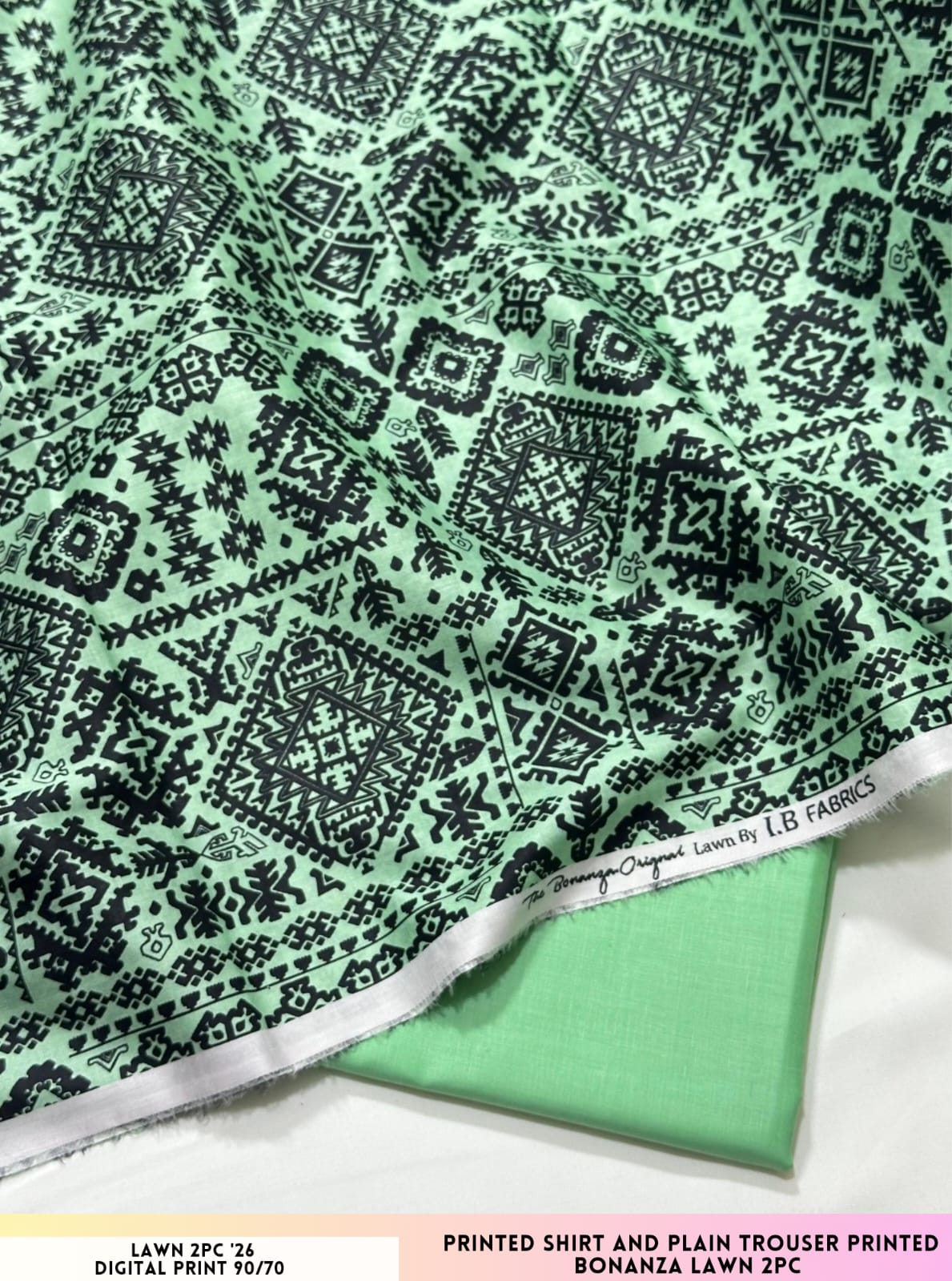 Bonanza Satrangi Lawn 2PC