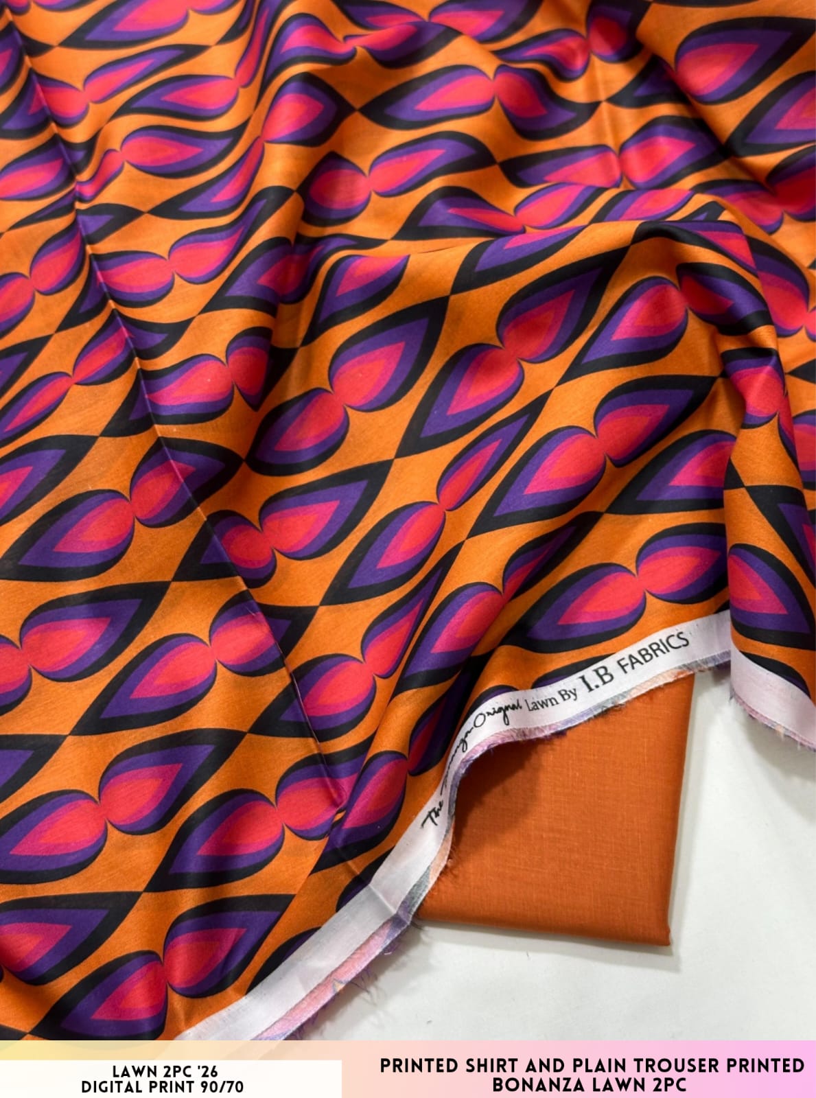 Bonanza Satrangi Lawn 2PC