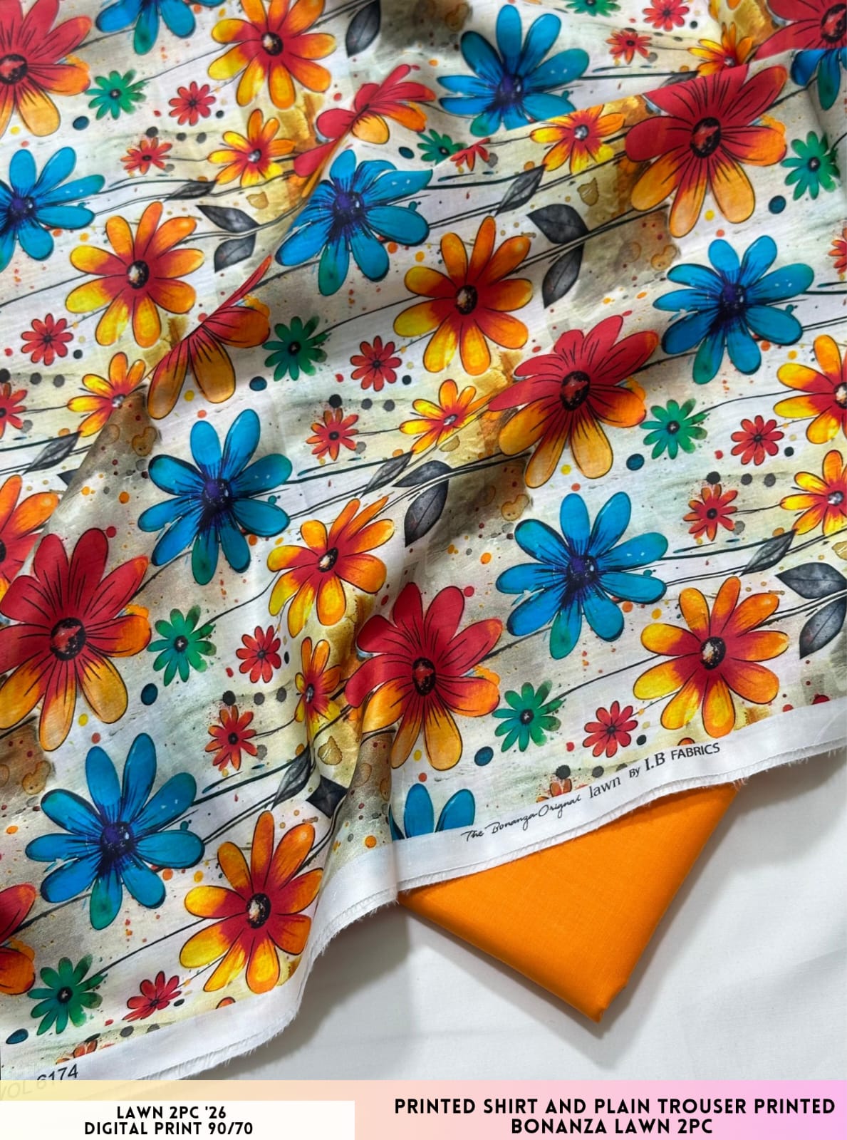 Bonanza Satrangi Lawn 2PC