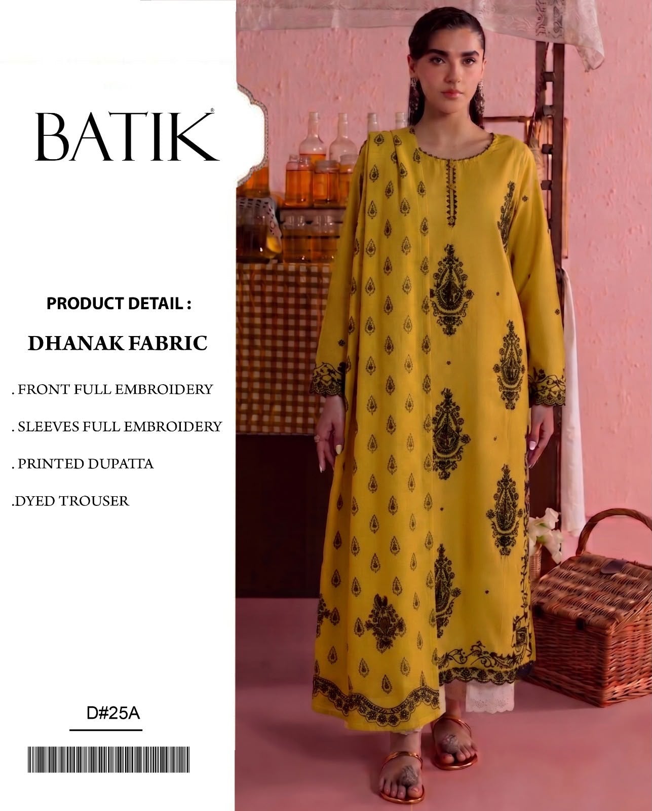 Dhanak 3PC – Heavy Embroidered Collection
