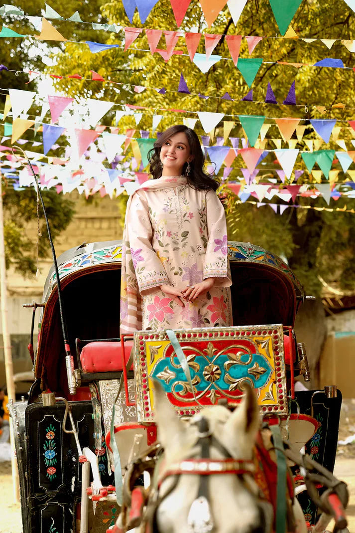 Aneela's Multi Unstitched Luxury Lawn Heavy Embroidered 3PC Suit