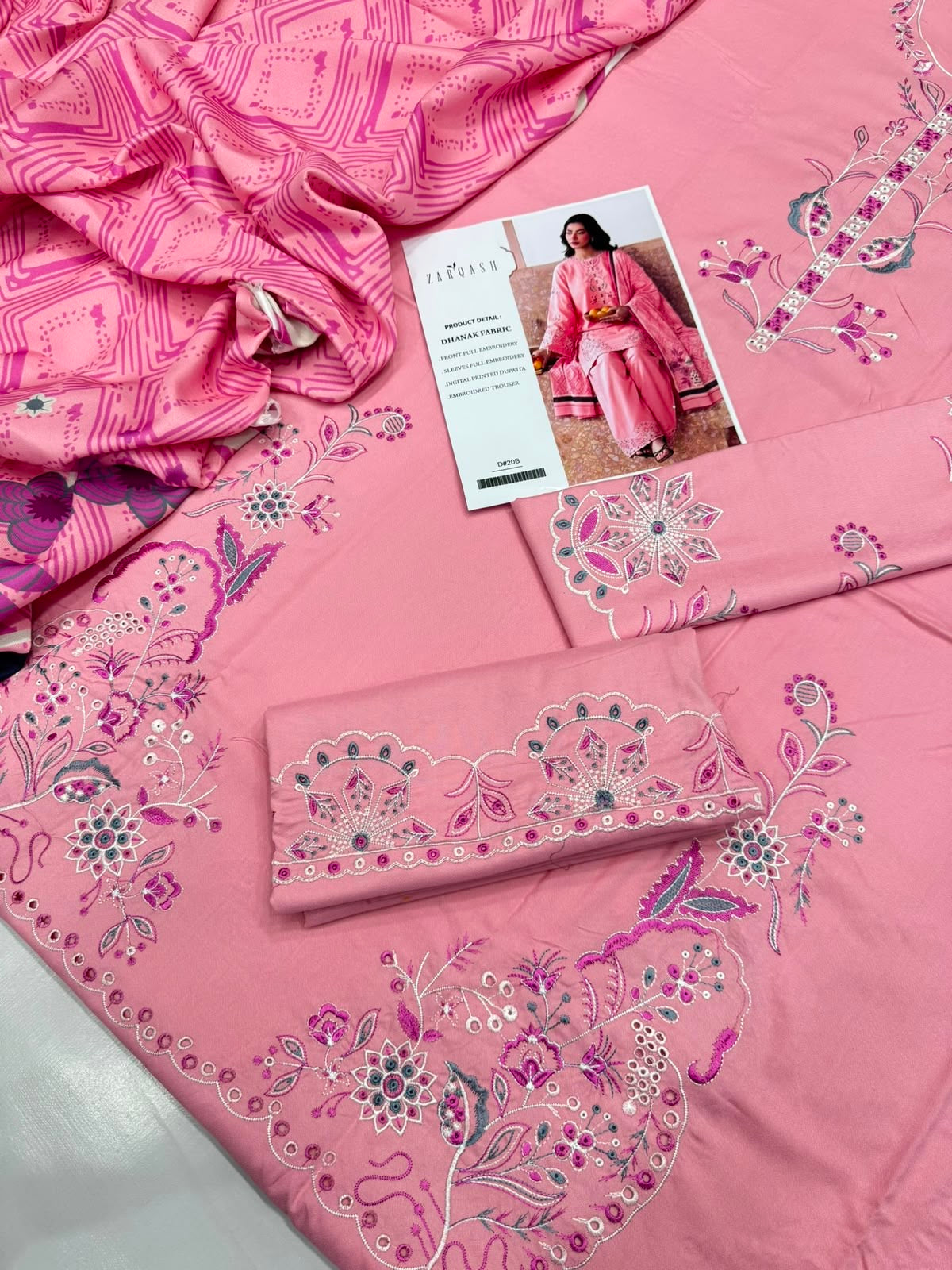 Dhanak 3PC – Heavy Embroidered Collection