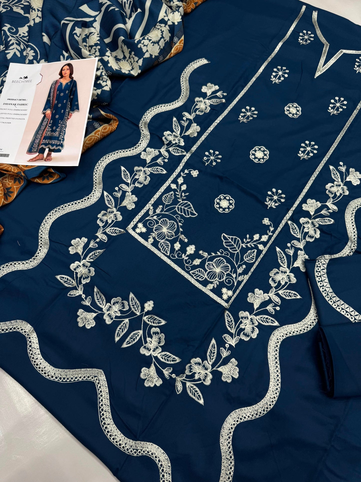 Dhanak 3PC – Heavy Embroidered Collection