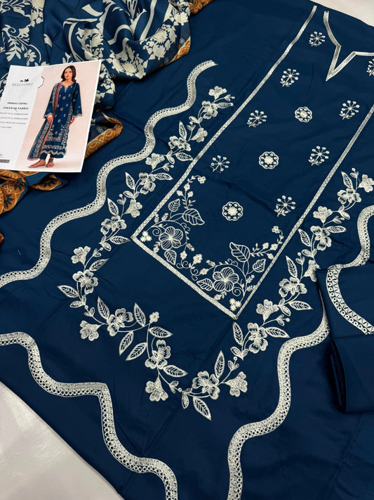 Dhanak 3PC – Heavy Embroidered Collection