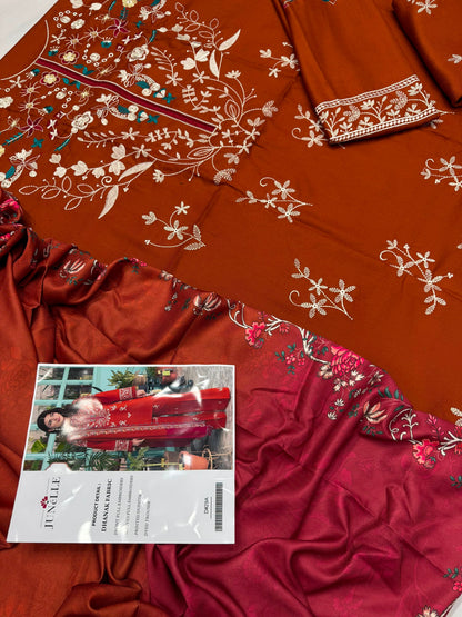 Dhanak 3PC – Heavy Embroidered Collection