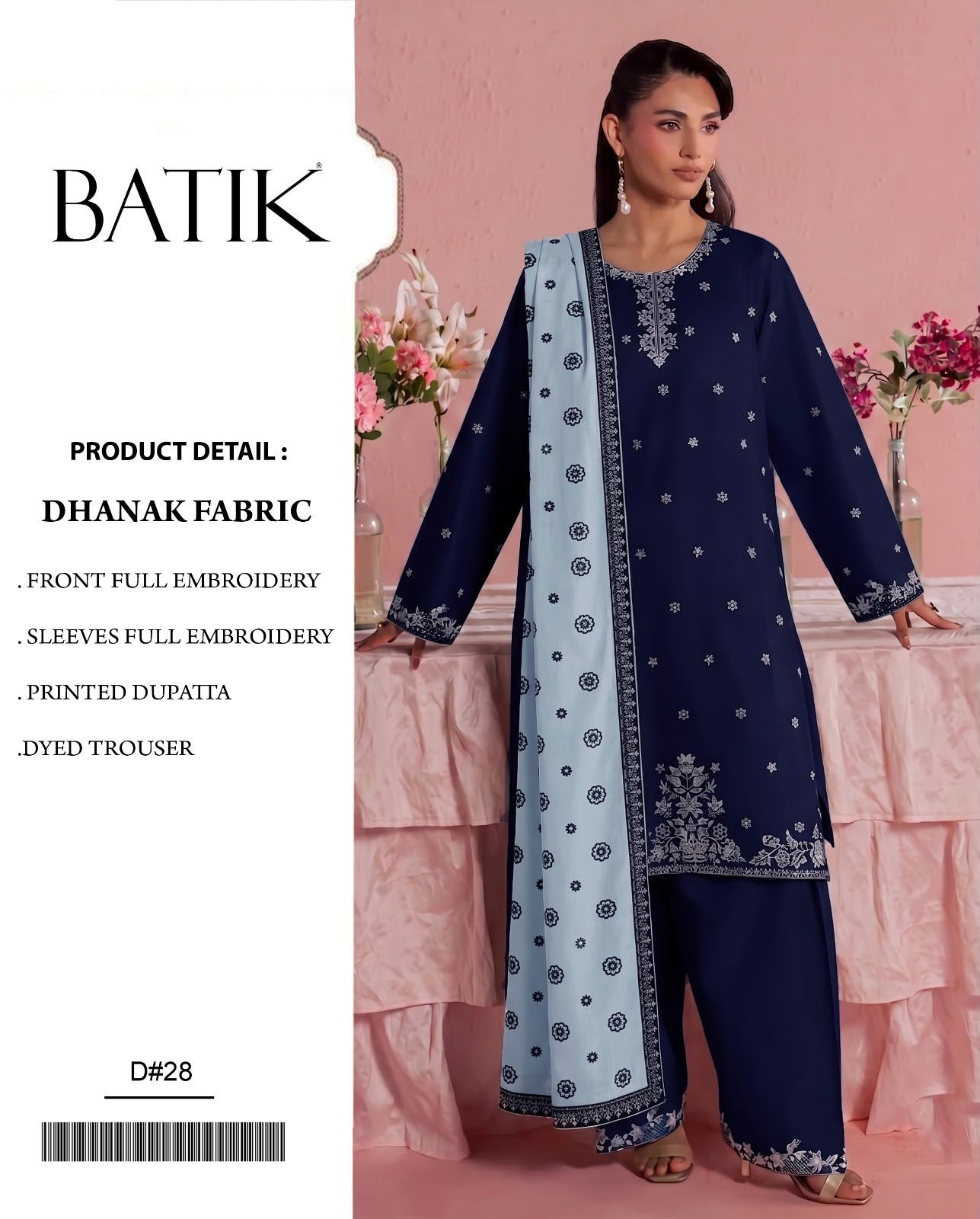 Dhanak 3PC – Heavy Embroidered Collection
