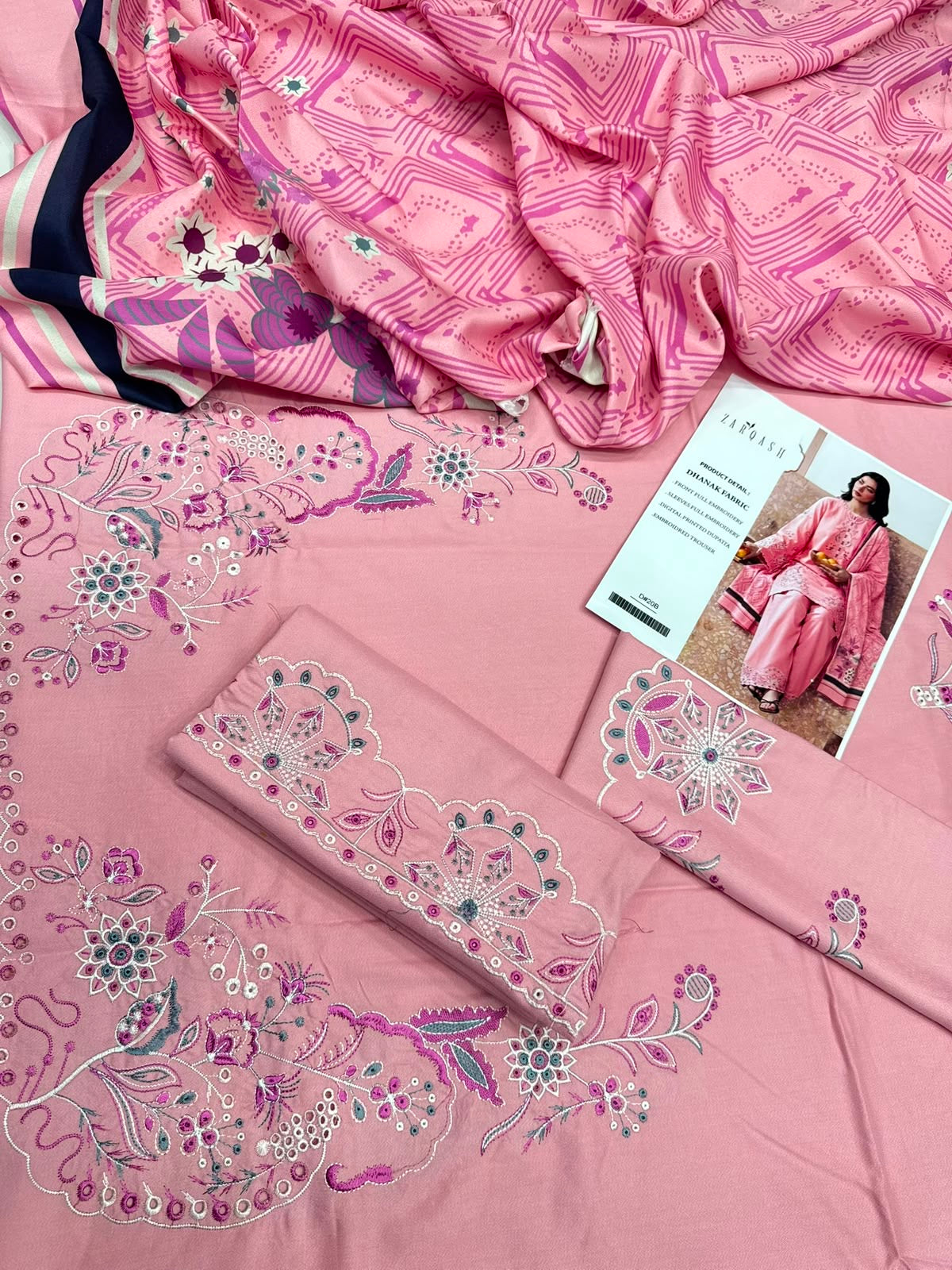 Dhanak 3PC – Heavy Embroidered Collection