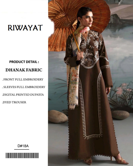 Dhanak 3PC – Heavy Embroidered Collection