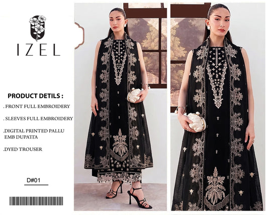Dhanak 3PC – Heavy Embroidered Collection
