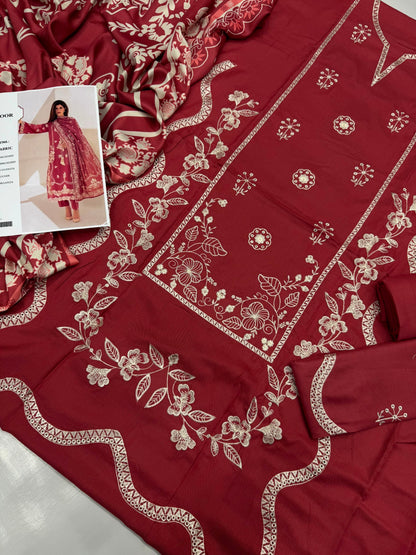Dhanak 3PC – Heavy Embroidered Collection