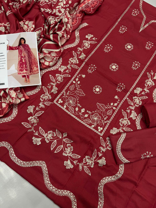 Dhanak 3PC – Heavy Embroidered Collection
