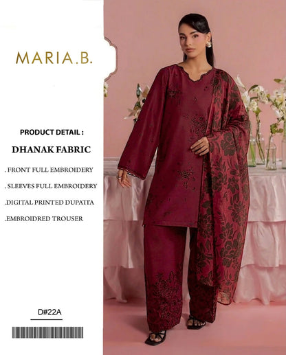 Dhanak 3PC – Heavy Embroidered Collection