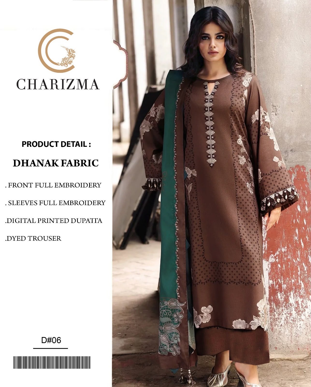 Dhanak 3PC – Heavy Embroidered Collection