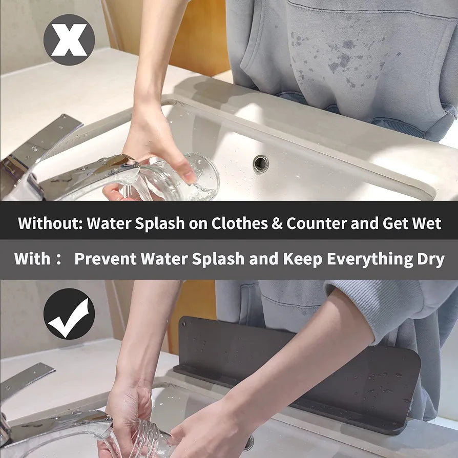 Kitchen Sink Splash Guard - Silicone Splash Guard for Water Sink, Bathtub, Faucet, Sink Backsplash Guard