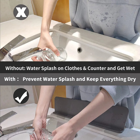 Kitchen Sink Splash Guard - Silicone Splash Guard for Water Sink, Bathtub, Faucet, Sink Backsplash Guard