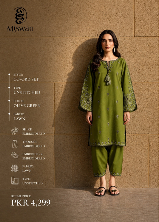 Miswan Embroidered Co-Ord Set
