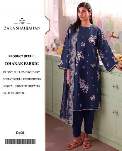Dhanak 3PC – Heavy Embroidered Collection