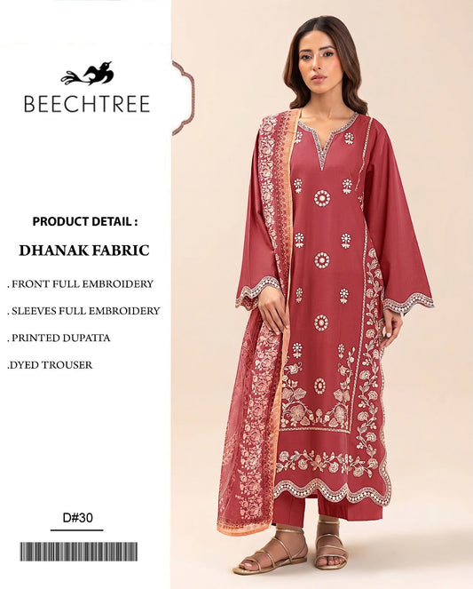 Dhanak 3PC – Heavy Embroidered Collection
