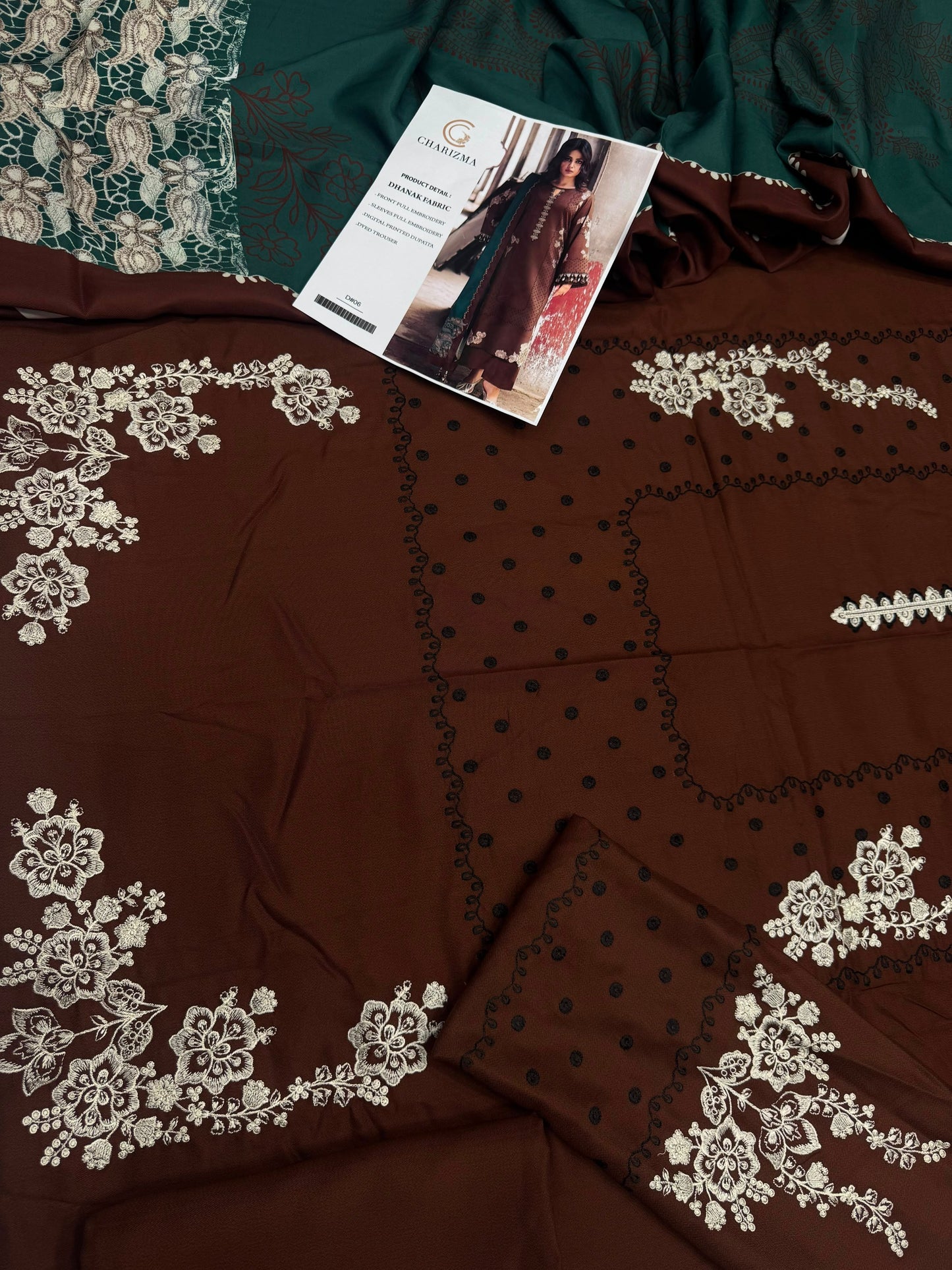 Dhanak 3PC – Heavy Embroidered Collection