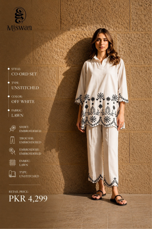 Miswan Embroidered Co-Ord Set