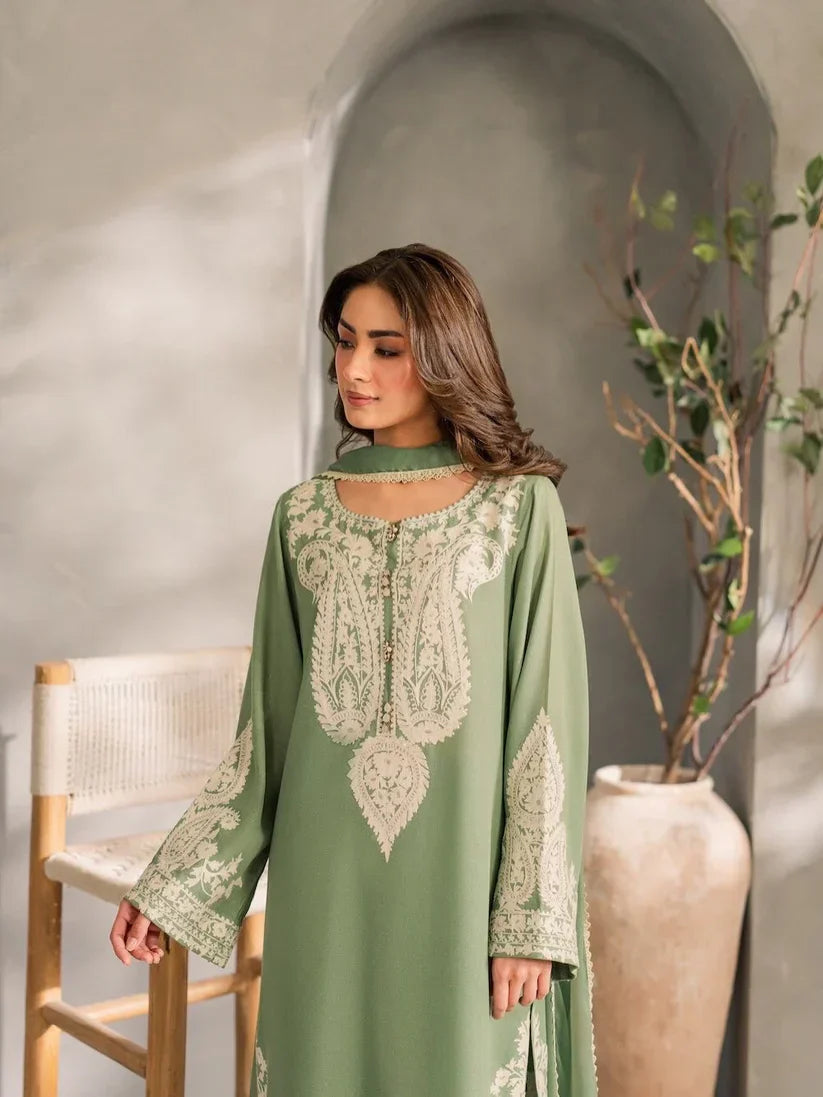 Unstitch 3Pc | Luxury Lawn | Summer Season | Mint Green