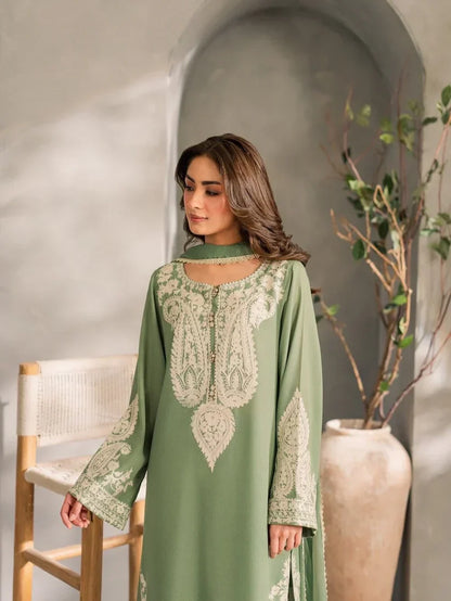 Unstitch 3Pc | Luxury Lawn | Summer Season | Mint Green