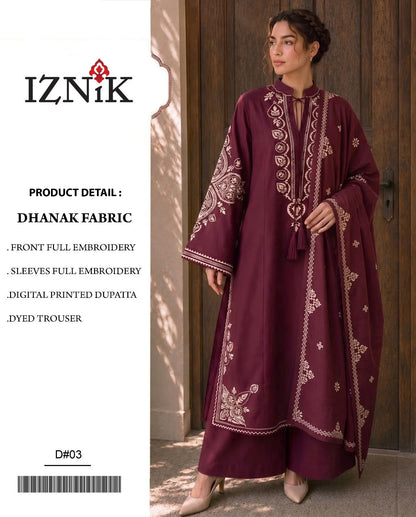 Dhanak 3PC – Heavy Embroidered Collection