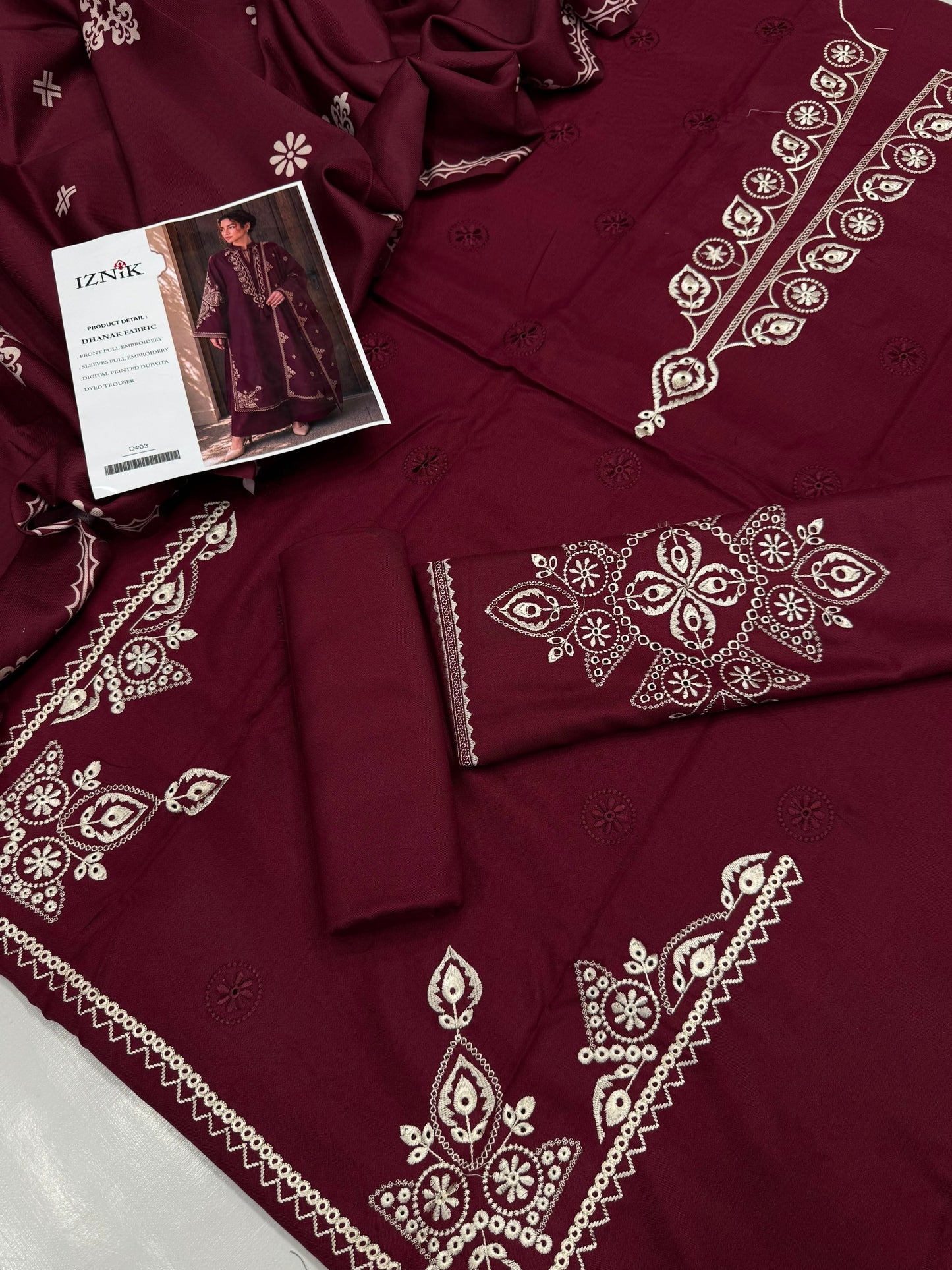 Dhanak 3PC – Heavy Embroidered Collection