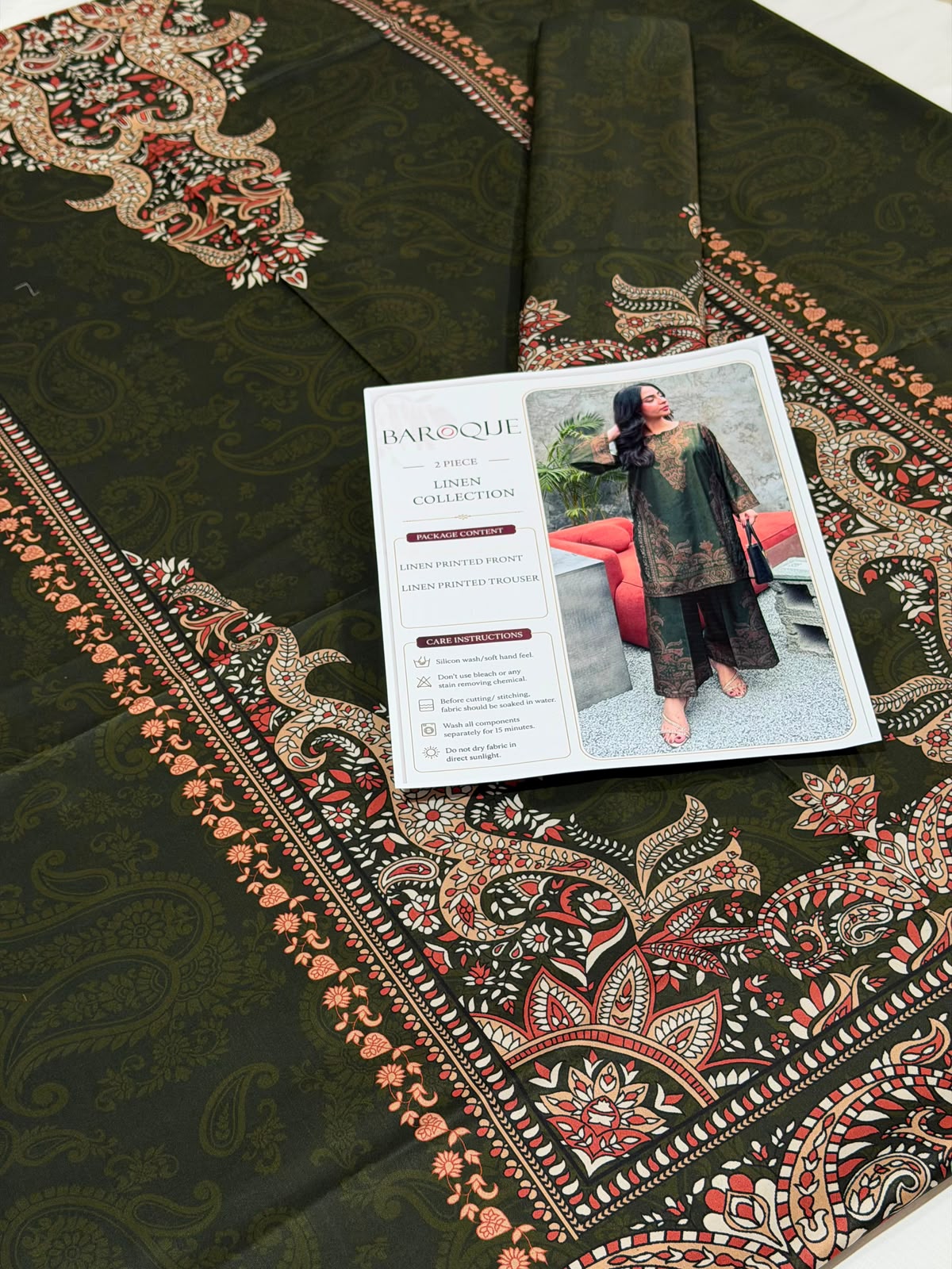 Baroque Digital Printed Linen Co-Ord Set (Shirt & Trouser) -  BL13