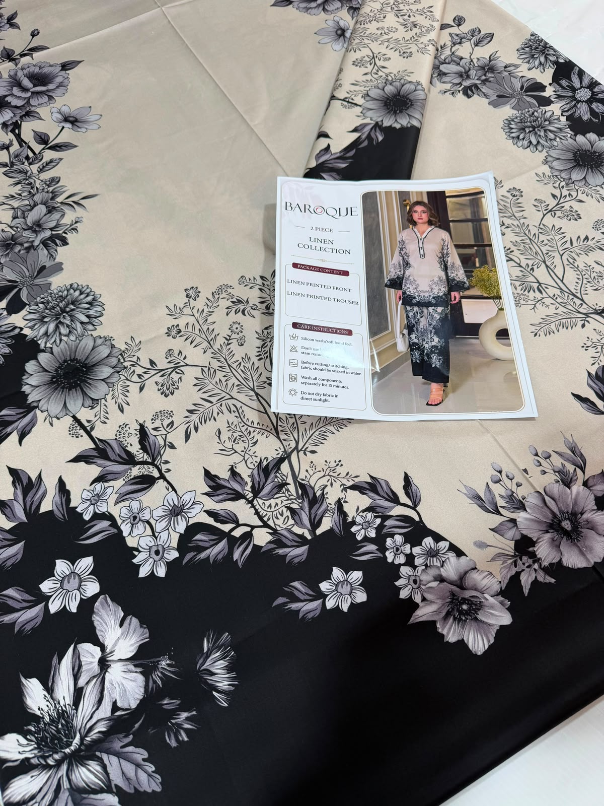 Baroque Digital Printed Linen Co-Ord Set (Shirt & Trouser) -  BL1