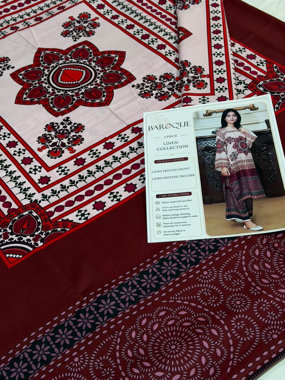 Baroque Digital Printed Linen Co-Ord Set (Shirt & Trouser) -  BL3