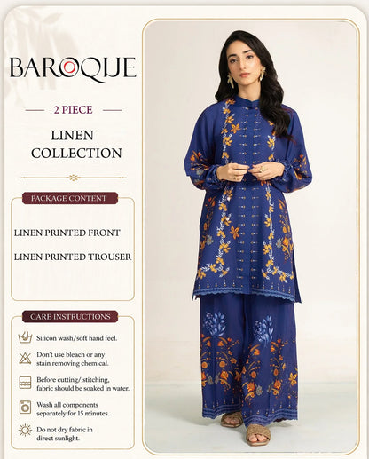 Baroque Digital Printed Linen Co-Ord Set (Shirt & Trouser) -  BL5