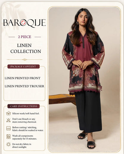 Baroque Digital Printed Linen Co-Ord Set (Shirt & Trouser) -  BL6