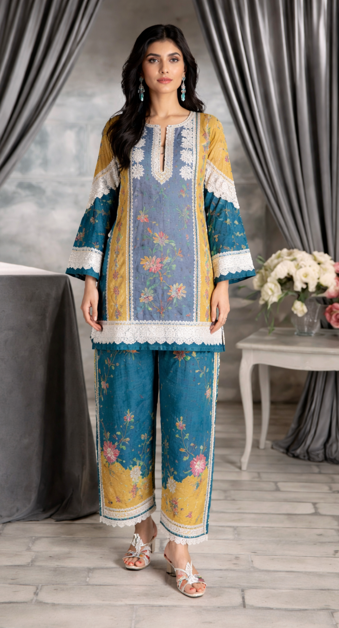 Gul Ahmed YOLO Digital Printed Co-Ords Set (Shirt & Trouser)