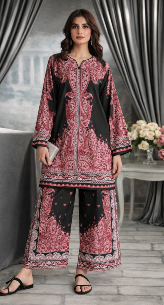 Gul Ahmed YOLO Digital Printed Co-Ords Set (Shirt & Trouser)