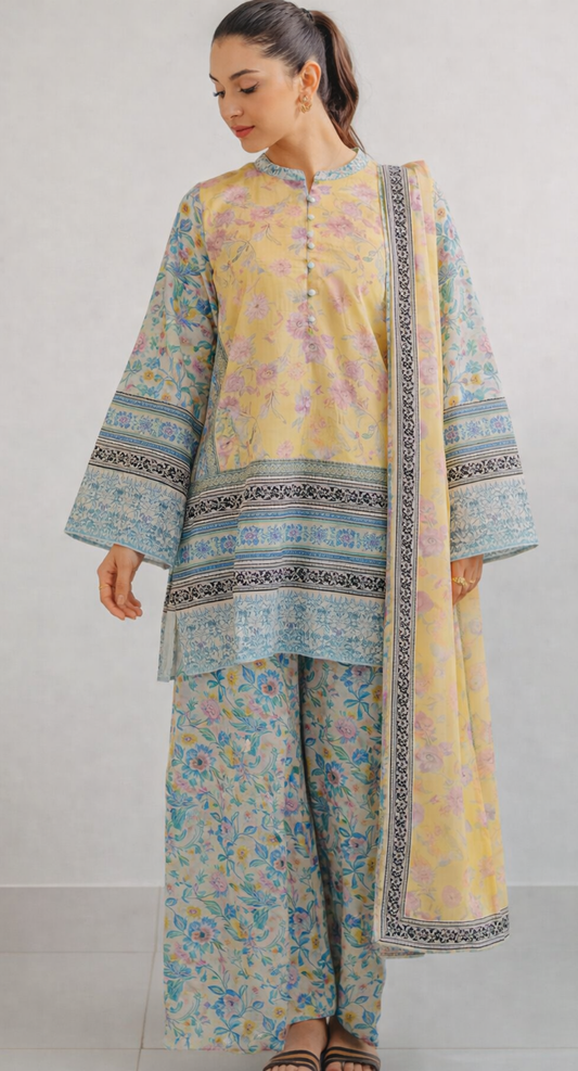 Gul Ahmed YOLO Digital Printed Co-Ords Set (Shirt & Trouser)