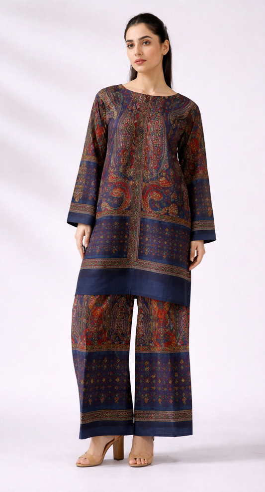 Gul Ahmed YOLO Digital Printed Co-Ords Set (Shirt & Trouser)