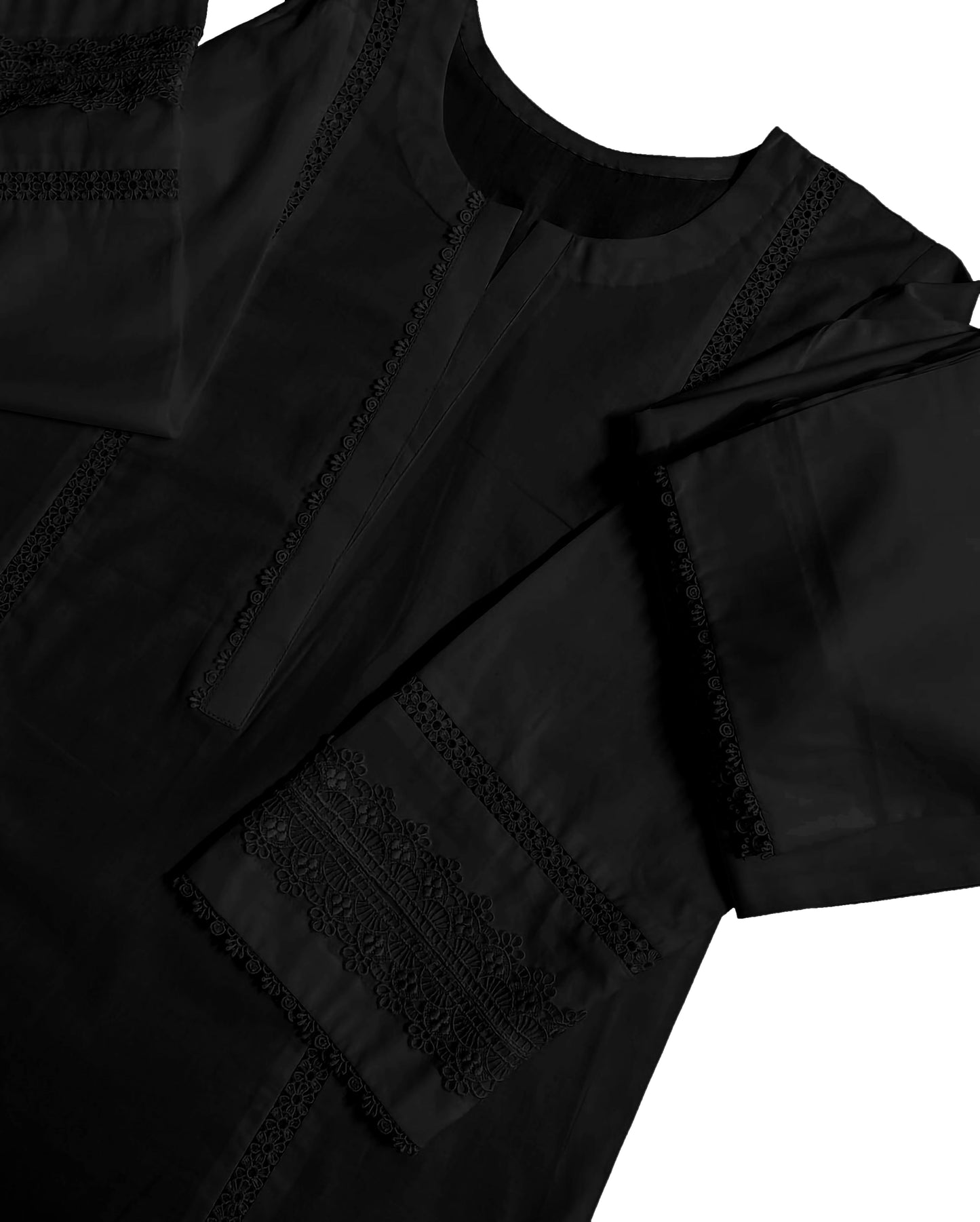 Sf 375 - White Lace Work Marina 2 Pc Stitched Suit