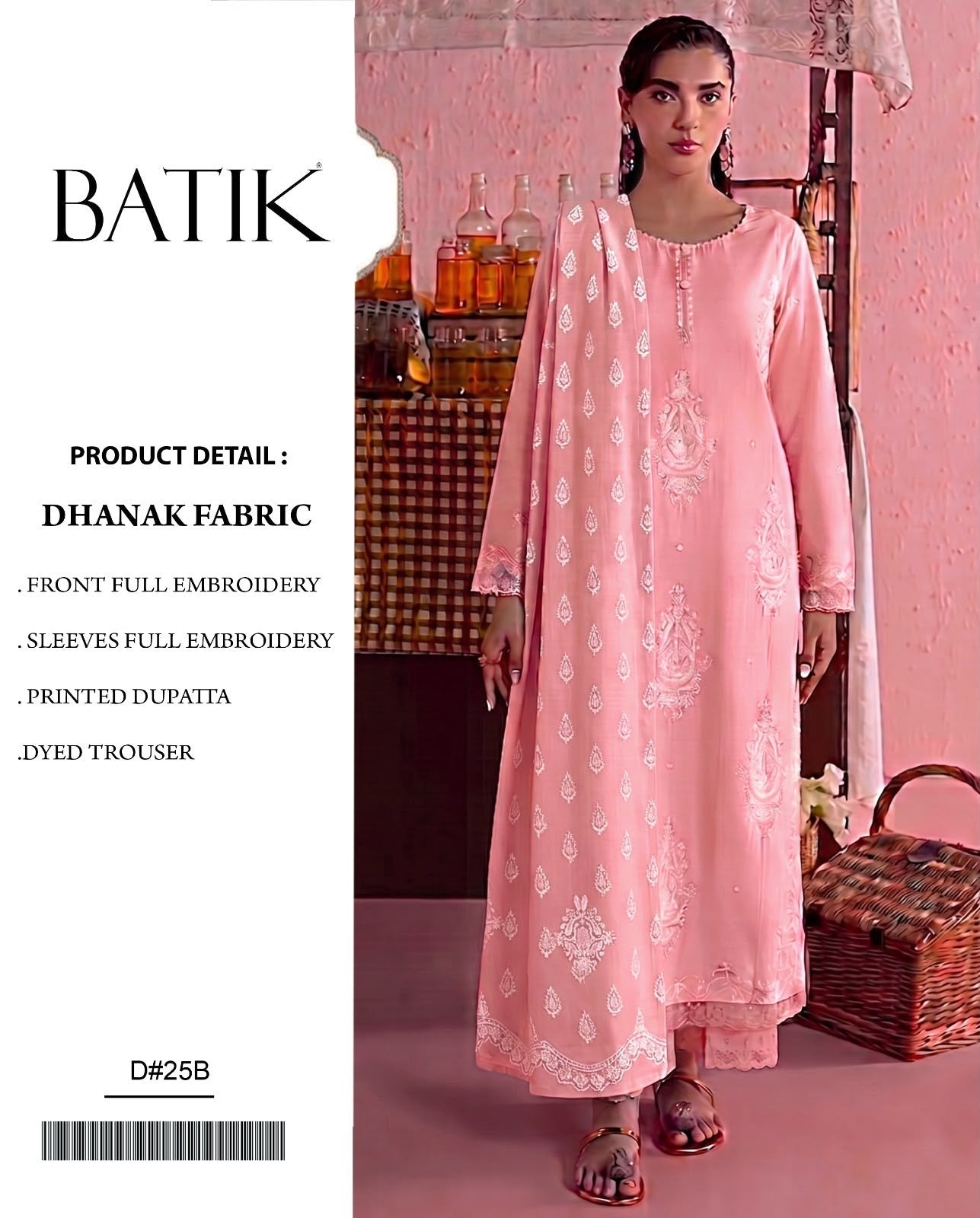 Dhanak 3PC – Heavy Embroidered Collection