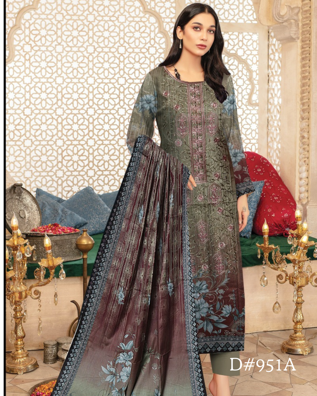 PRINTED LAWN 3 PC (FRONT EMBROIDED)