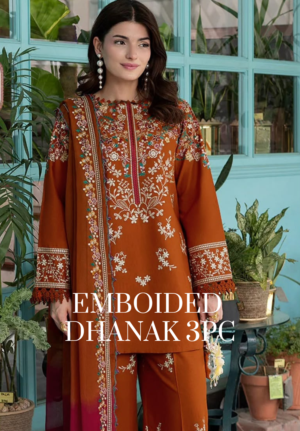 EMBROIDED DHANAK 3PC