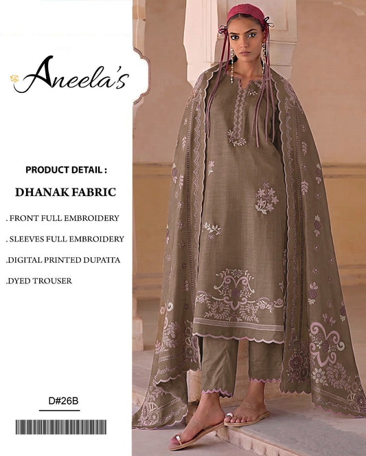 Dhanak 3PC – Heavy Embroidered Collection