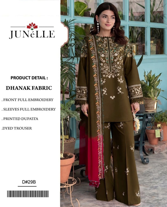 Dhanak 3PC – Heavy Embroidered Collection