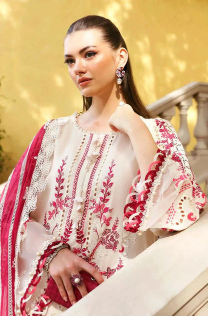 Maria B | Summer 3PC Lawn Chikankari Embroidered Suit